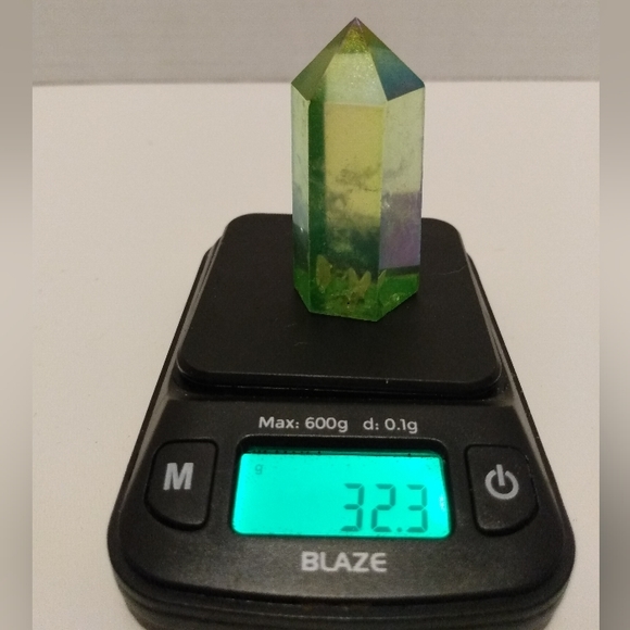 Green Aura Quartz point 32.3g - Picture 5 of 5